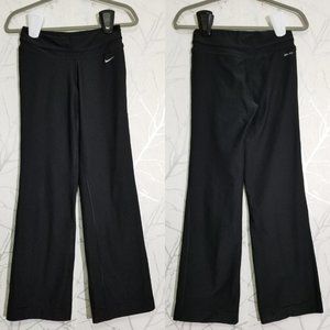 NIKE Dri-Fit Black Mid Rise Straight Yoga Pants